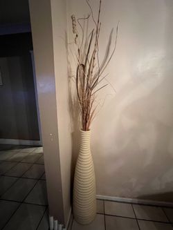 Tall Vase With Dry Florals