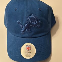 Detroit Lions logo hat by NFL team apparel/one size fits all slide strap back