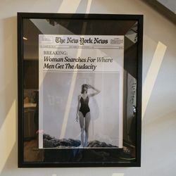 "Woman Searches For Where Men Get The Audacity" - Glass Frame