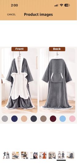 Wearable Heated Blanket - Cozy Gift for Women, Mom, Men| Reversible Flannel & Sherpa Electric Wrap with Pockets & Hood, 9 Heat Levels, 2-10H Timer, ET