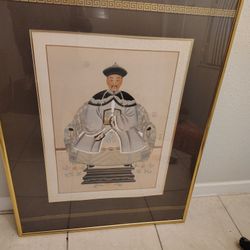 Art Chinese Emperor Sitting 