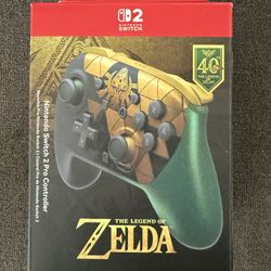 Zelda 40th Anniversary Switch 2 Pro Controller 