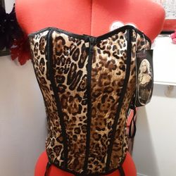 Leopard Corset & Leopard Panties
