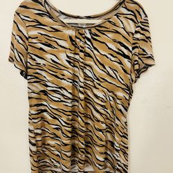 Women’s COVINGTON SHORT SLEEVE TIGER PRINT SHIRT