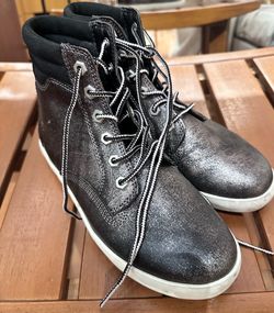 Black Metallic Timberland Boots