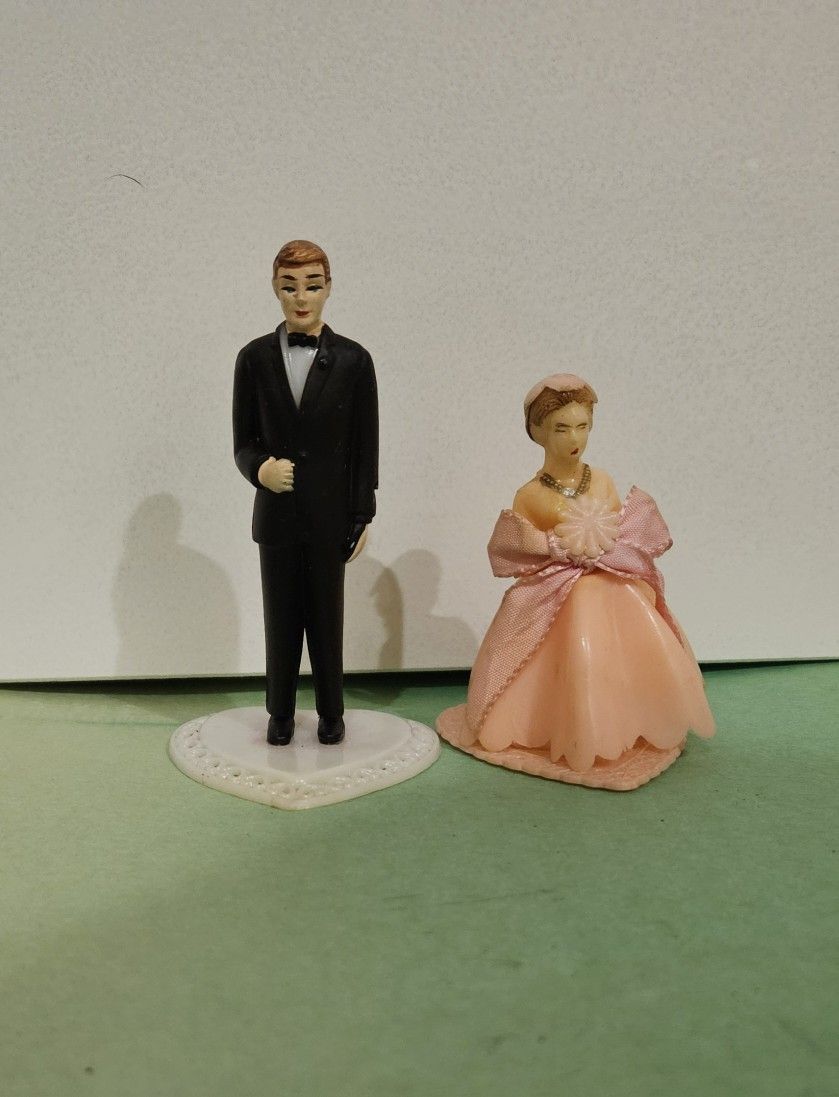 Small Vintage Wedding Cake Toppers