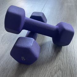 Purple 5 lb. Neoprene Dumbbells (2) - Originally $25.99