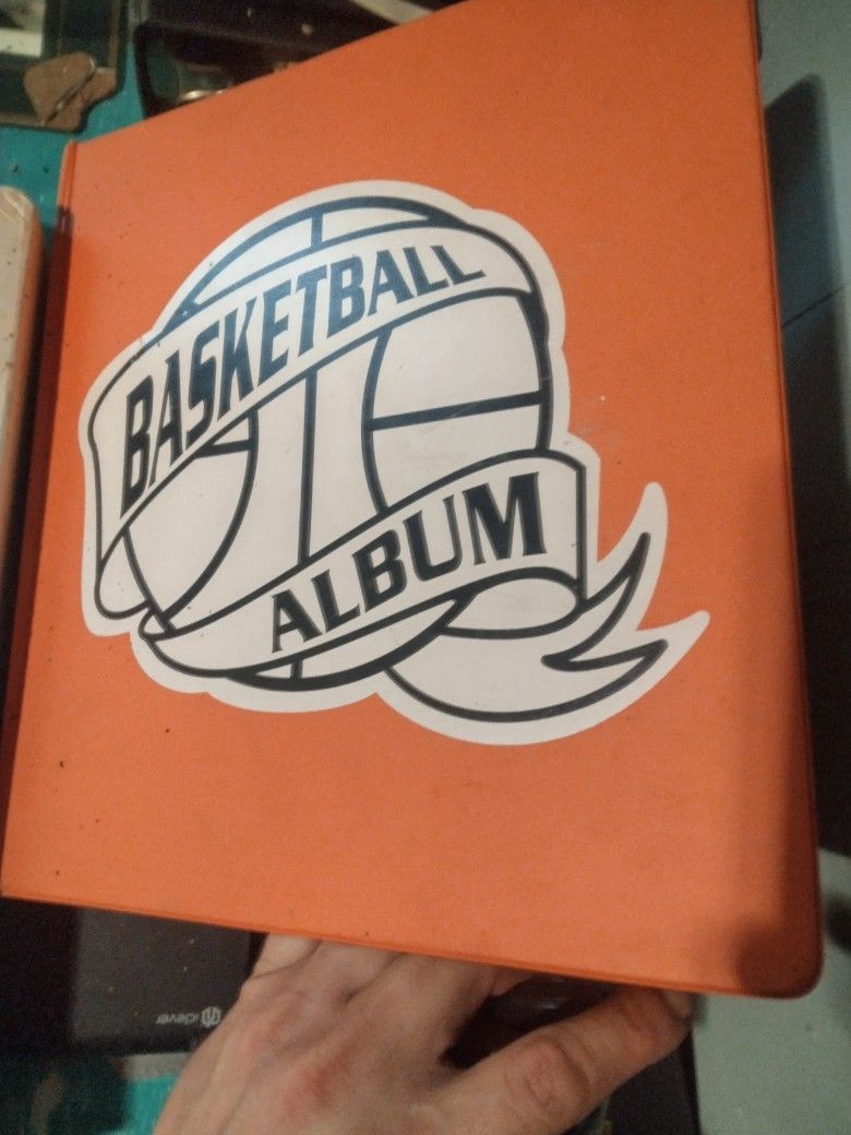 Binder Of Basketball Cards From The 1990's