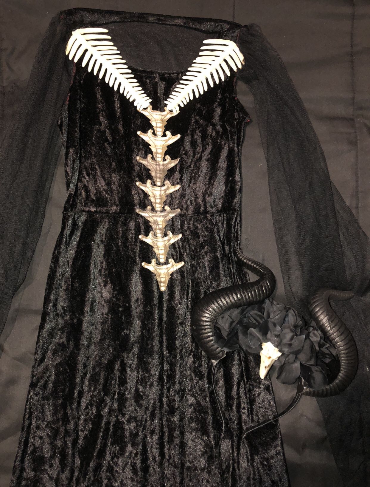 Kids Maleficent Costume with light up staff