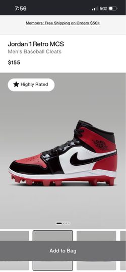 Jordan 1 Retro MCS Men's Baseball Cleats