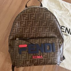 FENDI Zucca Fendimania Canvas Backpack With Dust bag 100% Authentic With Serial NR.  NEW Gucci