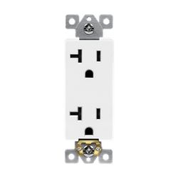 ENERLITES - Residential Grade 20A Decorator Duplex Receptacle, 5-20R - WHITE