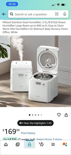 Stainless steel humidifier - NIB
