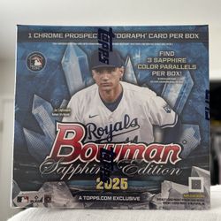 Sealed Topps Bowman Sapphire Hobby Box 2025