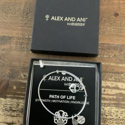 NWT ALEX AND ANI PATH OF LIFE CHARM BANGLE BRACELET RETIRED