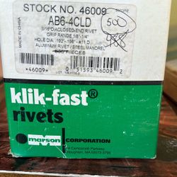 Klik-fast Rivets 4sale $25