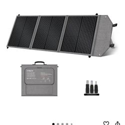 100W Portable Solar Panel, High Efficiency 23%, Foldable Solar Panel Charger with Adjustable Kickstand, IP65 Waterproof USB-A/Type-C/XT60/MC4 Outputs 