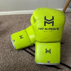 Neon green boxing gloves #boxing #fitness