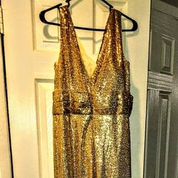 GOLD SEQUIN DRESS 