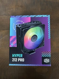 New Cooler Master Hyper 212 Pro ARGB CPU Cooler - Black