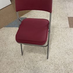 Folding Metal Fabric Cushioned Chairs