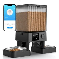 oneisall Automatic Cat Feeder with 5G WiFi, Automatic Cat Food Dispenser for 2 Cats Small Pets, 20 Cups/5L Timed Dry Food Dispenser with APP Control