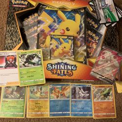 Shining Fates Pokémon TCG Ultra Rare Holo reverse Holo Promo Pikachu V Box Etc