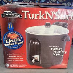 Masterbuilt Turk N Surf 28 Qt Electric Turkey Fryer & Seafood Boil Kettle 