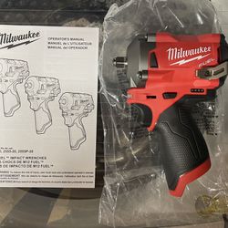 Milwaukee M12 Fuel Brushless Cordless Stubby 3/8” Impact Wrench (Tool Only) READ DESCRIPTION 