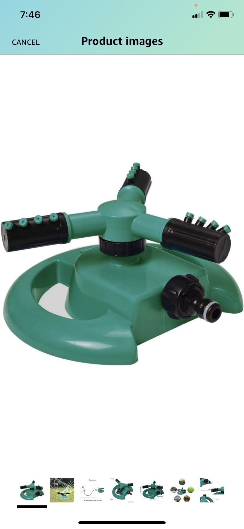360 Degree 3 Arm Rotating Garden Sprinklers