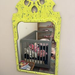 Vintage Wooden Painted Mirror 