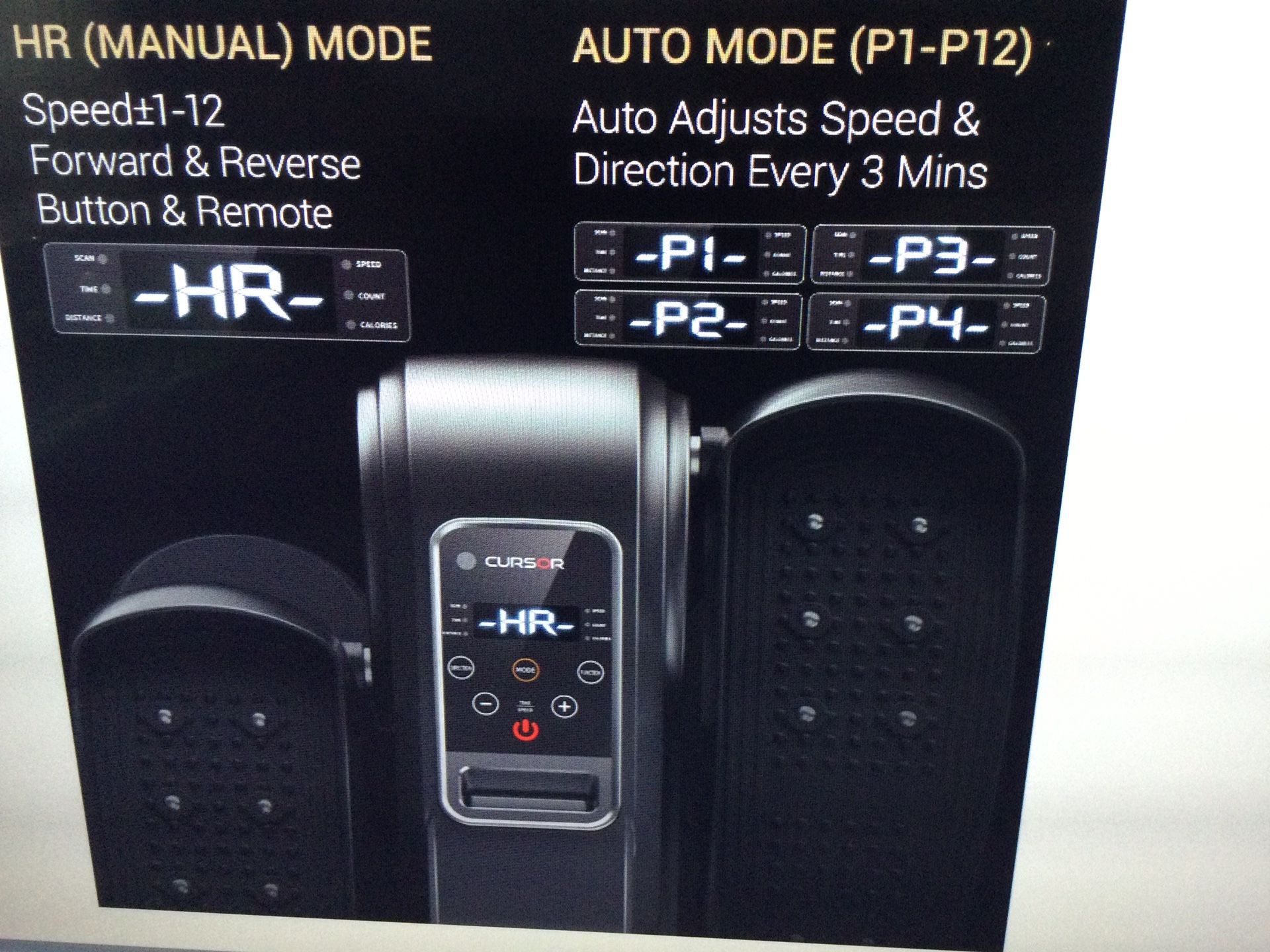 UNDER DESK ELLIPTICAL MACHINE, ELECTRIC SEATED PEDAL LEG EXERCISER, WITH REMOTE. 12 LEVEL SPEEDS, FORWARD AND REVERSE DIRECTIO