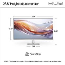 24" HP Monitor Series 5 23.8 inch FHD Height Adjust Monitor - 524sh
