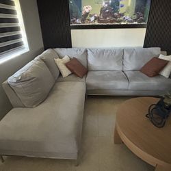 Light Gray Microfiber Couch 
