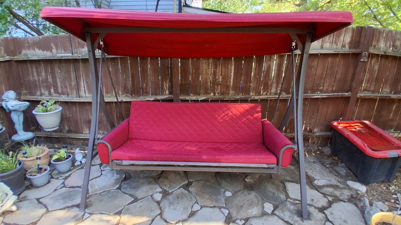 Porch Chair Swing W/ Canopy 