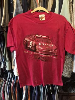 Vintage - Dale Jr. #8 Budweiser Car, Winners Circle (Large) Red T-Shirt. Mint Condition.