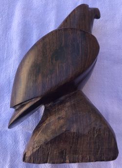 Mexican Seri Indian Ironwood Hand Carved Hawk