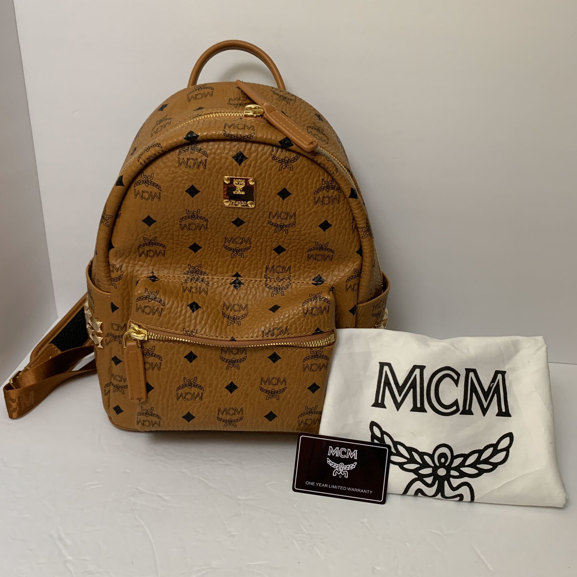 MCM medium backpack with studs