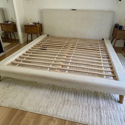 West Elm Modern Upholstered Bed California King