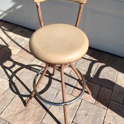 Antique Vintage Metal Cosco Chair Stool