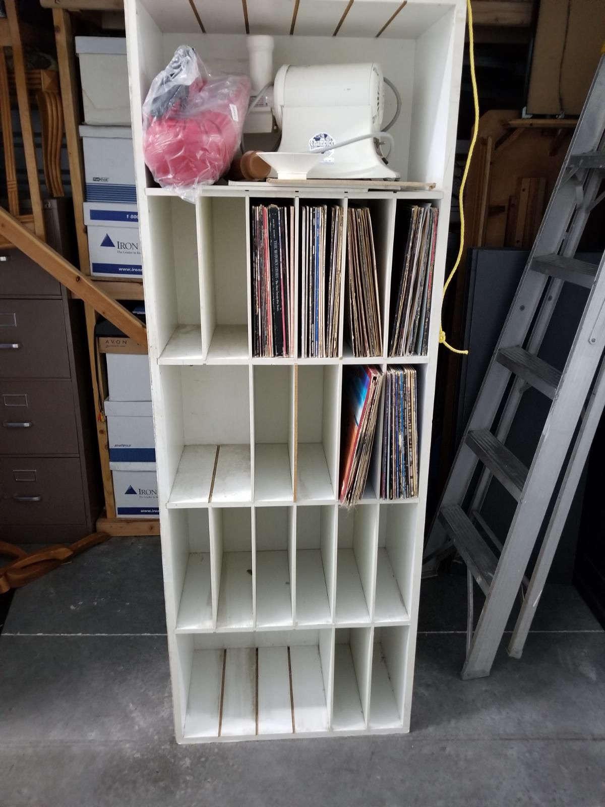 Solid heavy shelf organizer, great for albums