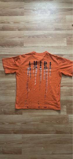 Amiri Paint Drip Logo T-Shirt Orange