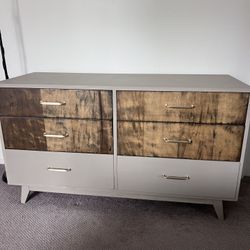 Mid Century Modern Wood Dresser 