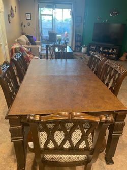 Solid wood table and chairs