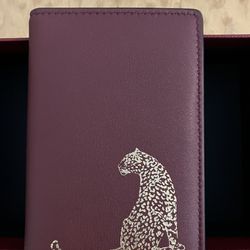 Cartier Wallet Card Holder Panthere Leopard Leather Brand New 