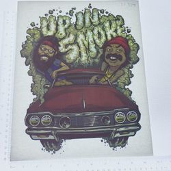 Iron On Heat Transfer  Good For T-shirts Sweaters Jackets T Shirt Design Size Is About 12x10 Cheech And Chong #379