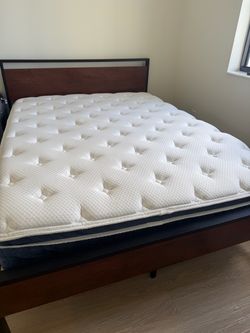 Queen Bed Frame + Pillow-Top Mattress