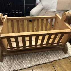 Vintage Wooden Babydoll Cradle