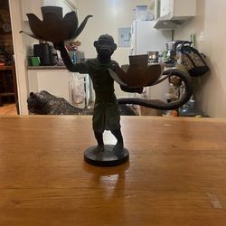 Asian style monkey candle holder