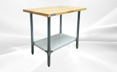 NSF Maple Wood Top Worktable 36W x 24D x34H ins WTSG-2436-M